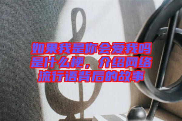 如果我是你會愛我嗎是什么梗，介紹網(wǎng)絡(luò)流行語背后的故事
