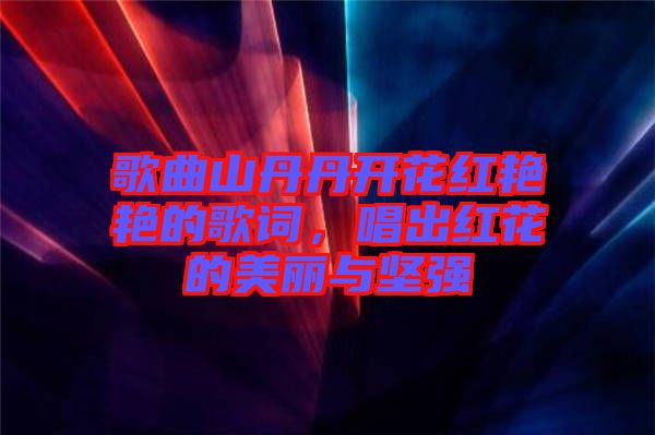 歌曲山丹丹開花紅艷艷的歌詞，唱出紅花的美麗與堅(jiān)強(qiáng)