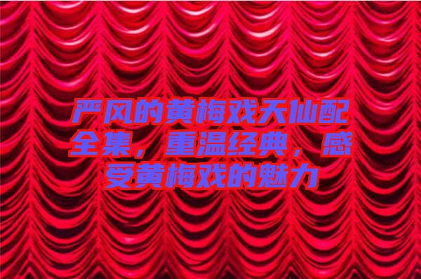 嚴(yán)風(fēng)的黃梅戲天仙配全集，重溫經(jīng)典，感受黃梅戲的魅力