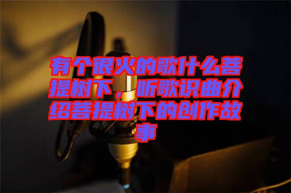 有個(gè)很火的歌什么菩提樹下，聽歌識曲介紹菩提樹下的創(chuàng)作故事