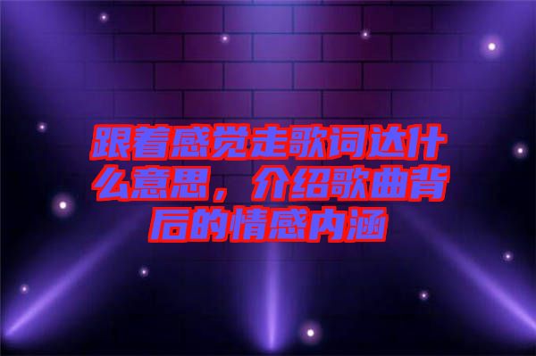 跟著感覺走歌詞達什么意思，介紹歌曲背后的情感內涵