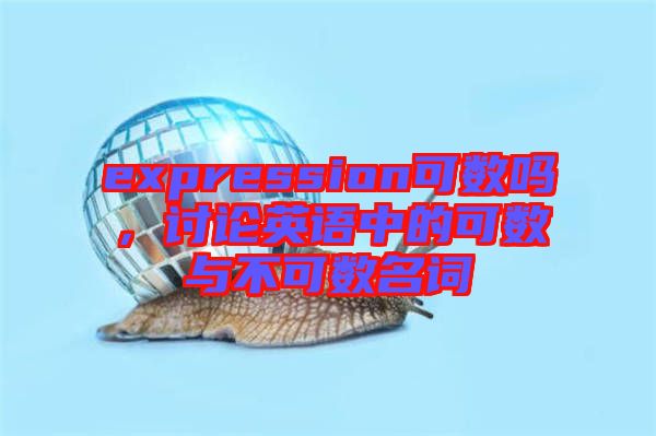 expression可數(shù)嗎，討論英語中的可數(shù)與不可數(shù)名詞