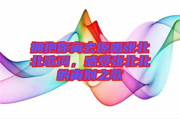 擁抱你離去原唱張北北歌詞，感受張北北的離別之歌