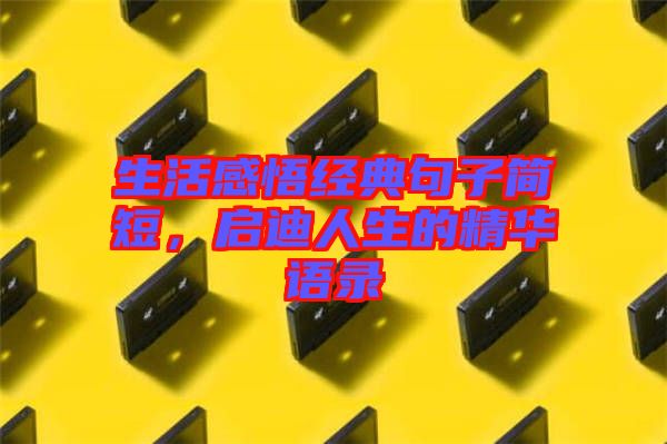 生活感悟經(jīng)典句子簡短，啟迪人生的精華語錄