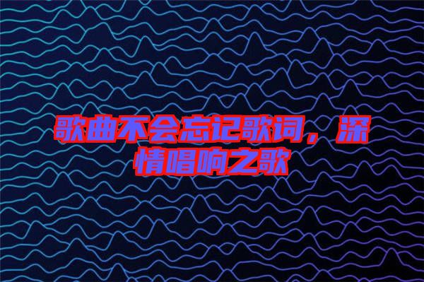 歌曲不會忘記歌詞，深情唱響之歌