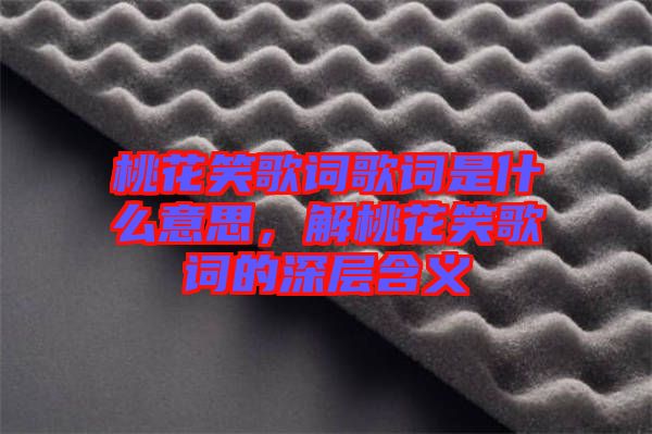 桃花笑歌詞歌詞是什么意思，解桃花笑歌詞的深層含義