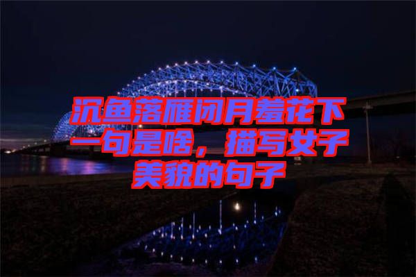 沉魚落雁閉月羞花下一句是啥，描寫女子美貌的句子