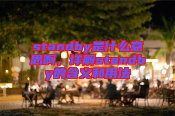standby是什么意思啊，詳解standby的含義和用法