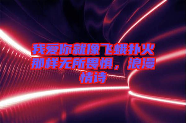 我愛你就像飛蛾撲火那樣無所畏懼，浪漫情詩(shī)