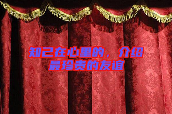 知己在心里的，介紹最珍貴的友誼