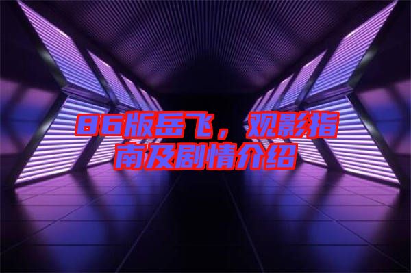 86版岳飛，觀影指南及劇情介紹