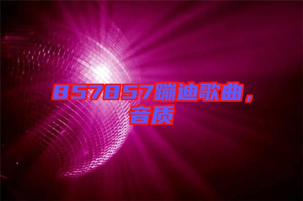 857857蹦迪歌曲，音質(zhì)