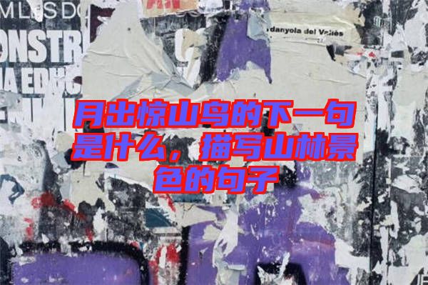 月出驚山鳥的下一句是什么，描寫山林景色的句子