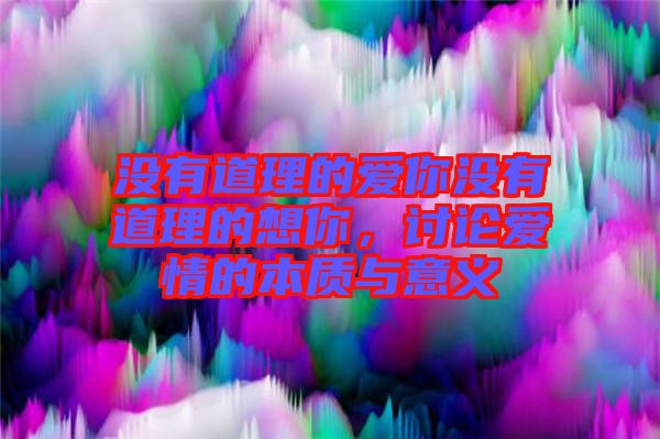 沒(méi)有道理的愛(ài)你沒(méi)有道理的想你，討論愛(ài)情的本質(zhì)與意義