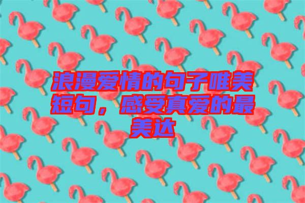 浪漫愛情的句子唯美短句，感受真愛的最美達(dá)