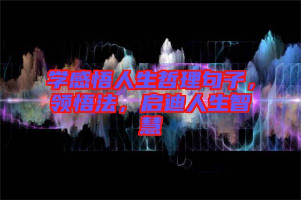 學(xué)感悟人生哲理句子，領(lǐng)悟法，啟迪人生智慧