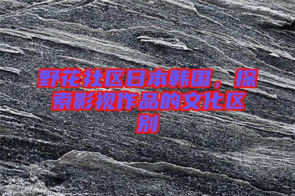 野花社區(qū)日本韓國，探索影視作品的文化區(qū)別