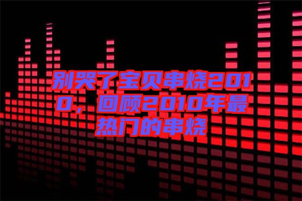 別哭了寶貝串燒2010，回顧2010年最熱門的串燒