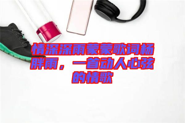 情深深雨蒙蒙歌詞楊胖雨，一首動(dòng)人心弦的情歌