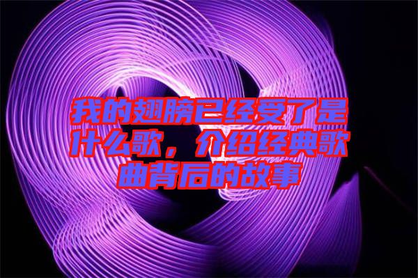 我的翅膀已經(jīng)受了是什么歌，介紹經(jīng)典歌曲背后的故事