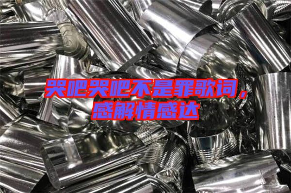 哭吧哭吧不是罪歌詞，感解情感達
