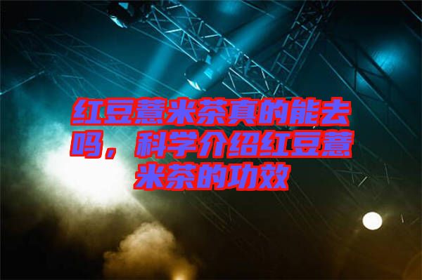紅豆薏米茶真的能去嗎，科學介紹紅豆薏米茶的功效