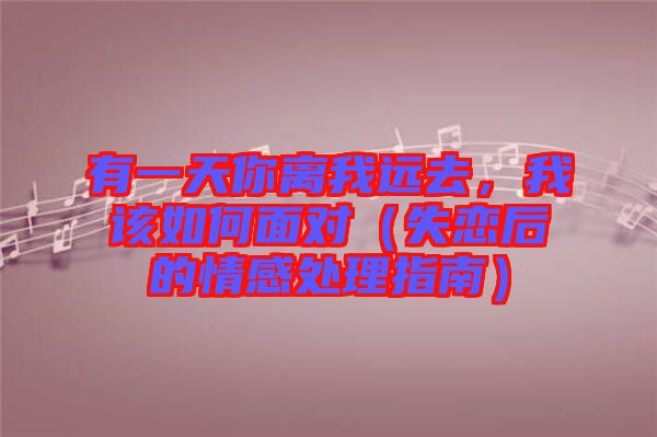 有一天你離我遠(yuǎn)去，我該如何面對(duì)（失戀后的情感處理指南）