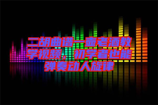 二胡曲譜一壺老酒教學(xué)視頻，初學(xué)者也能彈奏動人旋律