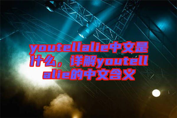 youtellalie中文是什么，詳解youtellalie的中文含義