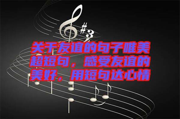 關(guān)于友誼的句子唯美超短句，感受友誼的美好，用短句達心情