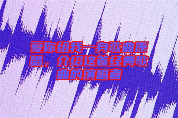愛你給我一身歌曲原唱，介紹這首經(jīng)典歌曲的演唱者