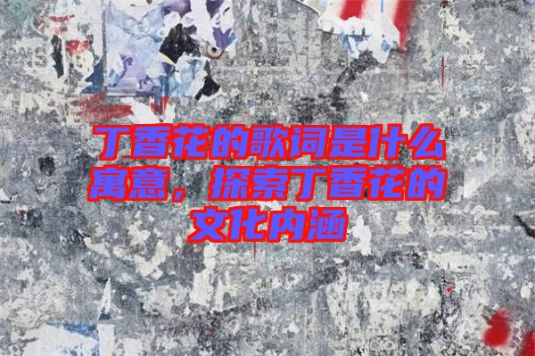 丁香花的歌詞是什么寓意，探索丁香花的文化內(nèi)涵