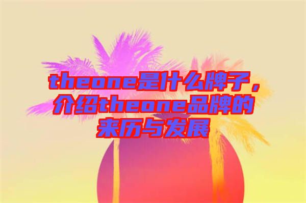 theone是什么牌子，介紹theone品牌的來(lái)歷與發(fā)展