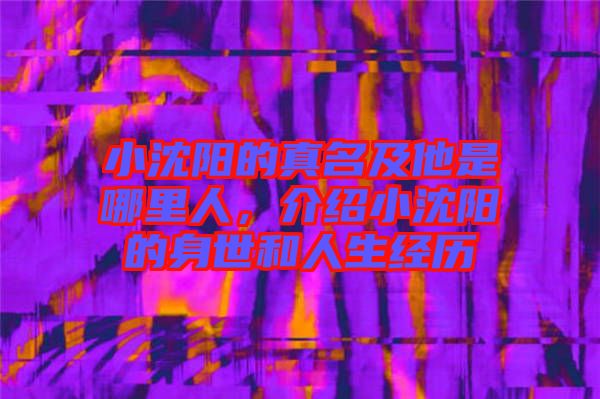 小沈陽的真名及他是哪里人，介紹小沈陽的身世和人生經(jīng)歷