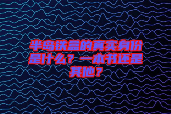 半島鐵盒的真實身份是什么？一本書還是其他？