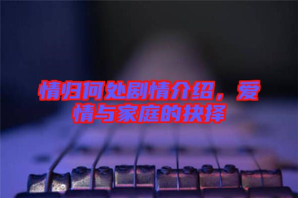 情歸何處劇情介紹，愛情與家庭的抉擇