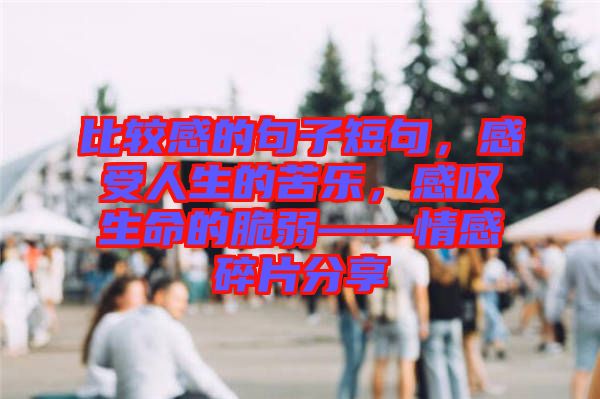 比較感的句子短句，感受人生的苦樂(lè)，感嘆生命的脆弱——情感碎片分享