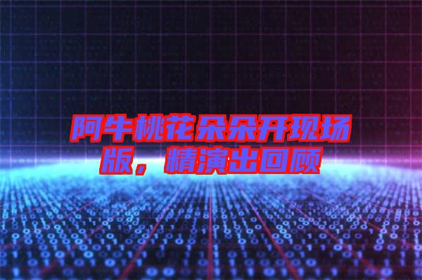 阿牛桃花朵朵開(kāi)現(xiàn)場(chǎng)版，精演出回顧