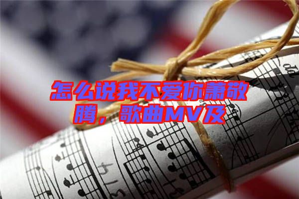 怎么說我不愛你蕭敬騰，歌曲MV及