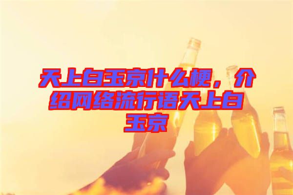 天上白玉京什么梗，介紹網(wǎng)絡(luò)流行語(yǔ)天上白玉京
