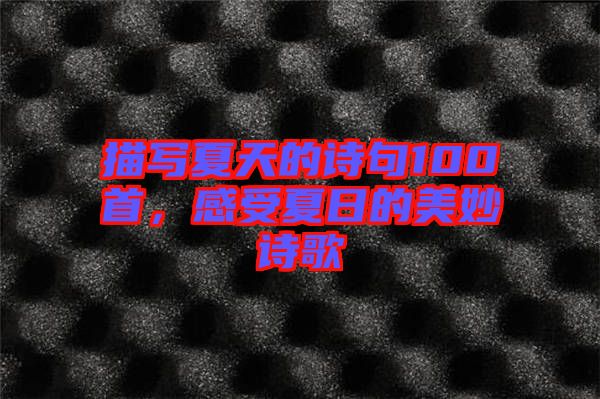 描寫(xiě)夏天的詩(shī)句100首，感受夏日的美妙詩(shī)歌