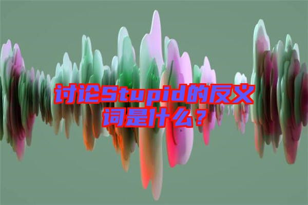 討論Stupid的反義詞是什么？