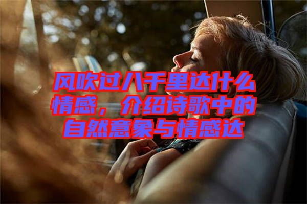 風(fēng)吹過(guò)八千里達(dá)什么情感，介紹詩(shī)歌中的自然意象與情感達(dá)