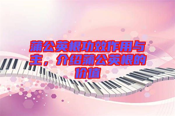 蒲公英根功效作用與主，介紹蒲公英根的價(jià)值