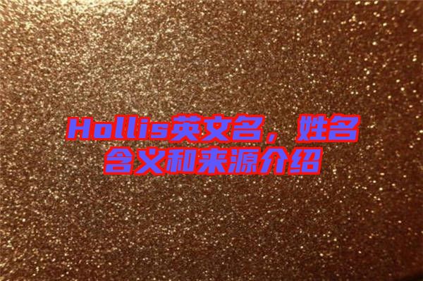Hollis英文名，姓名含義和來源介紹