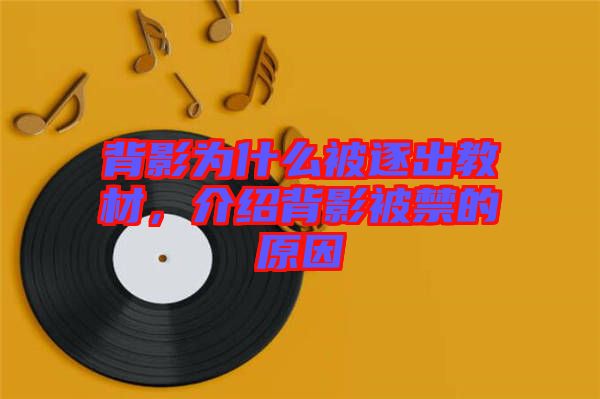 背影為什么被逐出教材，介紹背影被禁的原因