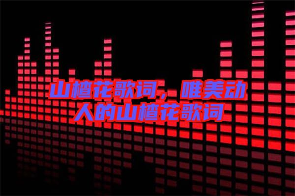 山楂花歌詞，唯美動人的山楂花歌詞