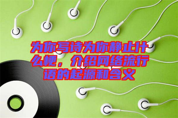 為你寫詩為你靜止什么梗，介紹網(wǎng)絡流行語的起源和含義