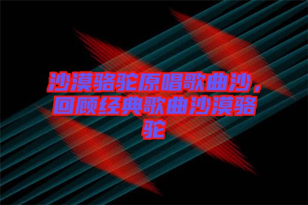 沙漠駱駝原唱歌曲沙，回顧經(jīng)典歌曲沙漠駱駝