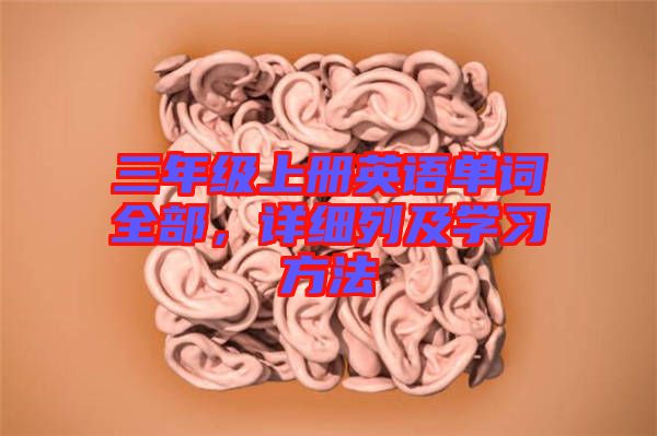 三年級(jí)上冊(cè)英語單詞全部，詳細(xì)列及學(xué)習(xí)方法